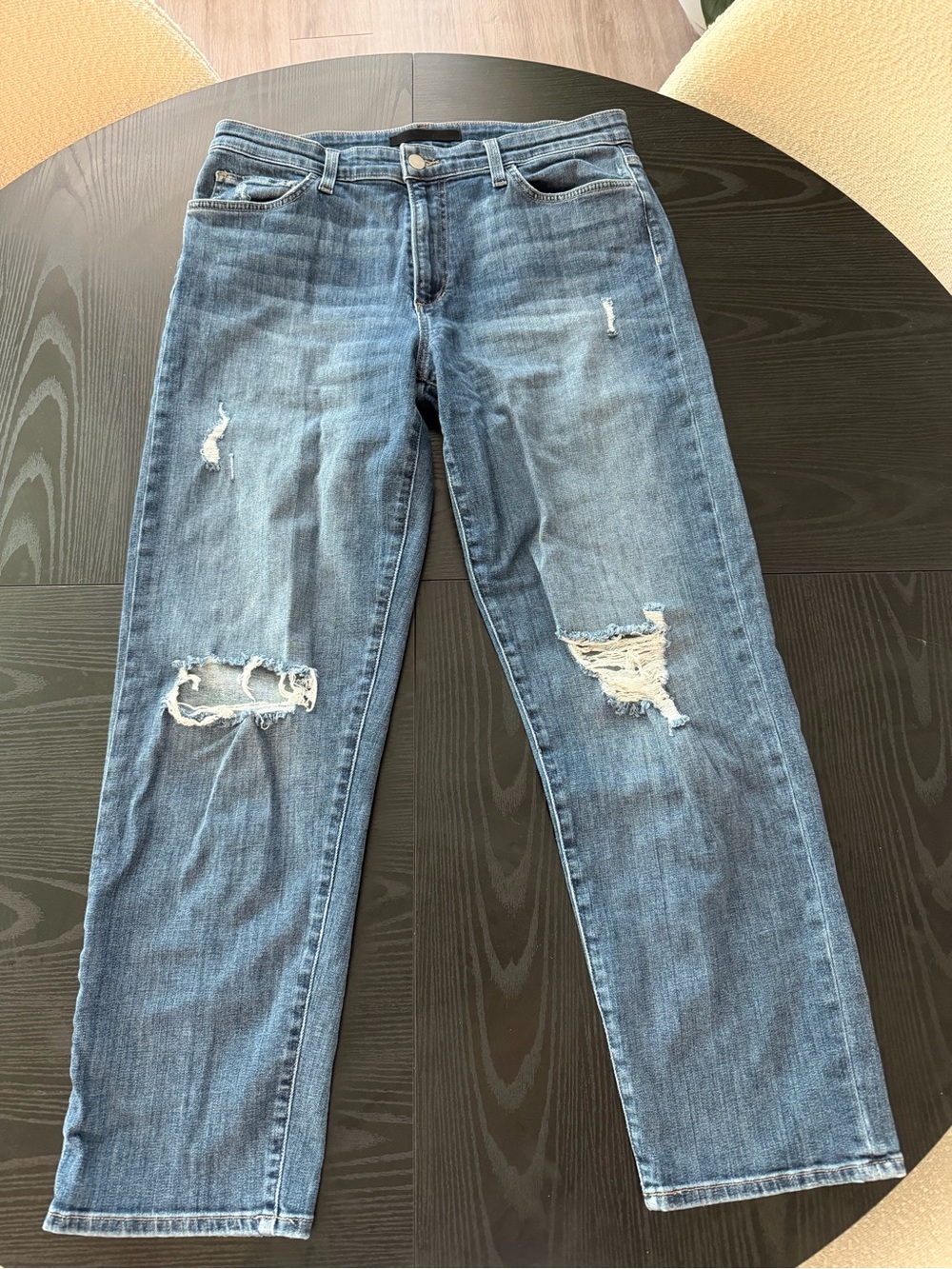 Women’s Joe's The Niki Mid Rise Boyfriend Jeans Size 30 Distressed Ripped